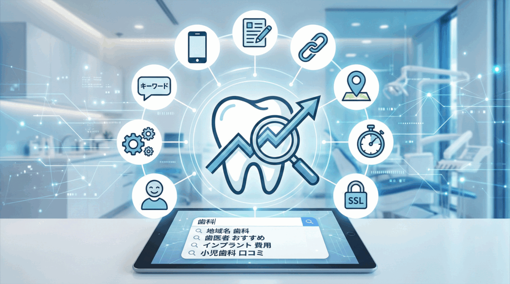 【保存版】歯科医院のSEO対策9つの重要チェックポイントを解説！狙うべきキーワードも紹介