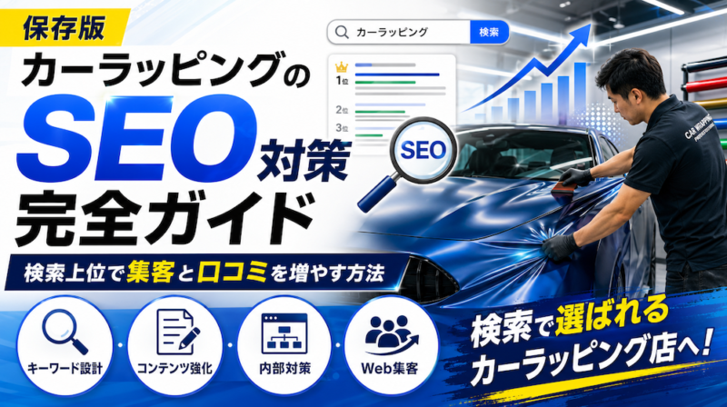 カーラッピングのSEO対策完全ガイド｜検索上位で集客と口コミを増やす方法
