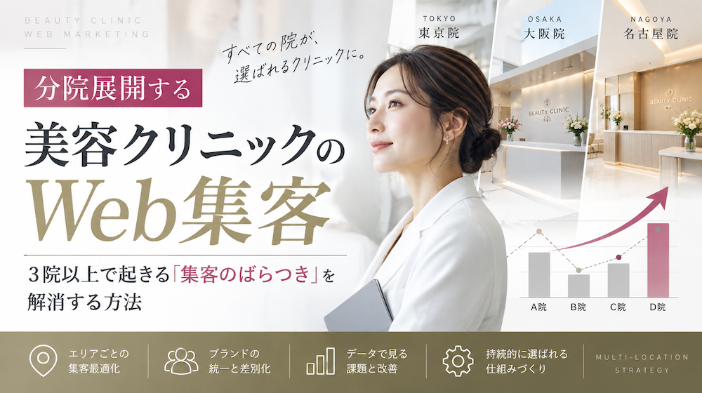 分院展開する美容クリニックのWeb集客｜3院以上で起きる「集客のばらつき」を解消する方法